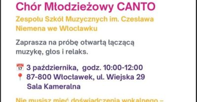 Otwarta próba chóru CANTO odbędzie się 3 października